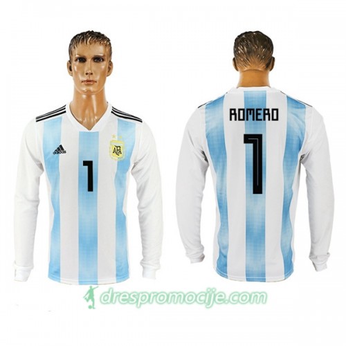 Argentina Dres Romero 1 Domaći Svjetsko prvenstvo 2018 Dugim Rukavima Argentina Dres Romero 1 Domaći Svjetsko prvenstvo 2018 Dugim Rukavima